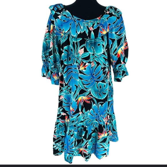 Vintage 80s Hilo Hattie birds of paradise resort Mumu size M